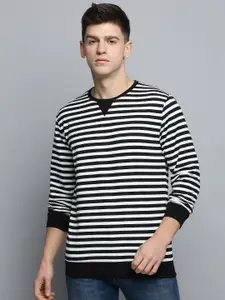 SHOWOFF Horizontal Striped Cotton Sweatshirt
