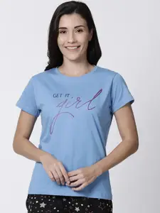 Kryptic Women Printed Pure Cotton Lounge T-Shirt