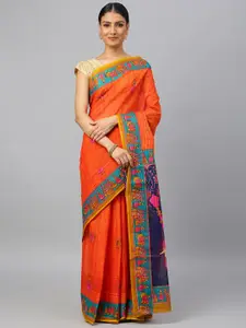 RATAN Warli Printed Pure Cotton Saree