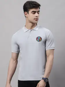 Obaan Polo Collar Applique Slim Fit T-shirt