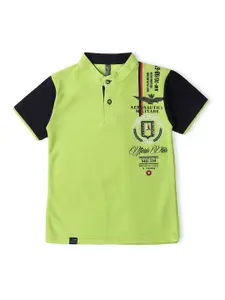 earth conscious Boys Mandarin Collar Cotton T-shirt