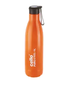 Cello Puro Steel-X Rover Orange Insulated Plastic Water Bottle 600ml