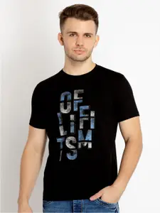 Status Quo Typography Printed Cotton T-Shirt