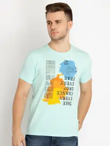 Status Quo Men Typography Printed Tropical Cotton T-shirt