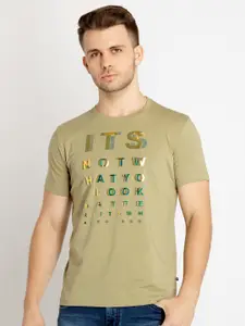 Status Quo Typography Printed Cotton T-shirt
