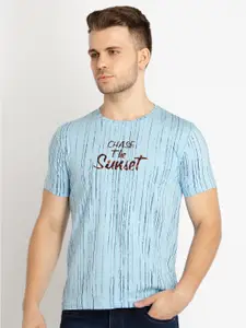 Status Quo Typography Printed Round Neck Cotton T-shirt