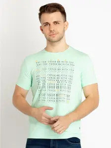 Status Quo Round Neck Typography Printed Cotton T-shirt