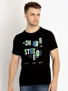 Status Quo Typography Printed Cotton T-shirt