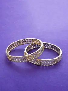 The Pari Set Of 2 Gold-Plated AD-Studded Bangles