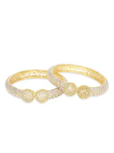 The Pari Set Of 2 Gold-Plated & AD-Studded Bangles