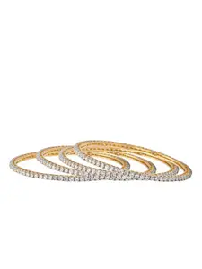 The Pari Set Of 4 Gold-Plated AD-Studded Bangles