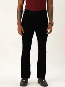 IVOC Men Boot-Cut Solid Cotton Jeans