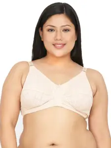 Curvy Love Plus Size Floral Lace Non Padded No Sag Full Coverage Cotton Bra