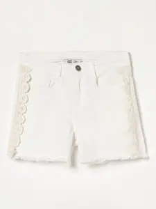 Fame Forever by Lifestyle Girls Lace Insert Denim Shorts