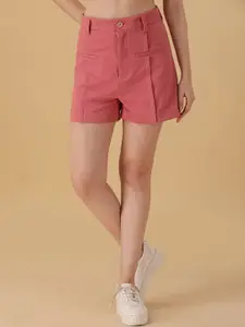 Urban Luxe Women High-Rise Regular-Fit Chino Shorts