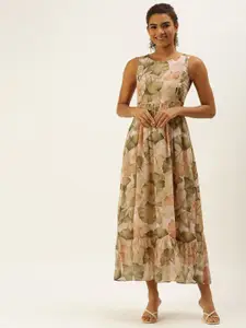 Sangria Floral Printed Maxi Dress