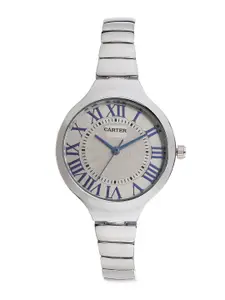 Sandy D Carter Women Round Dial & Bracelet Style Straps Analogue Watch-SD-Carter-23-06-WH1