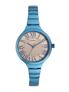 Sandy D Carter Women Brass Dial & Bracelet Style Straps Analogue Watch