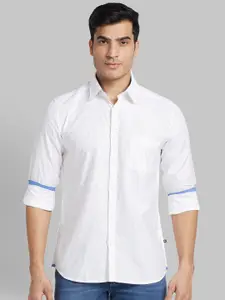 Parx Slim Fit Micro Ditsy Printed Cotton Casual Shirt