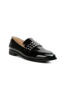 RAG & CO Women Stud Detail Patent Loafers