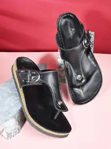 The Roadster Lifestyle Co. Men Faux Leather Slip-On Comfort Sandals