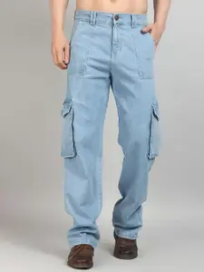 PEPLOS Men Original Wide Leg High-Rise Stretchable Jeans