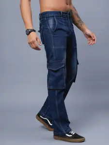 PEPLOS Men Original Straight Fit High-Rise Light Fade Stretchable Cotton Jeans
