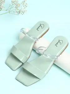 Shoestail Women Open Toe Flats