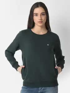 Crimsoune Club Women Green Sweatshirt