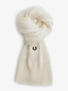 Fred Perry Men Cream-Coloured Scarf
