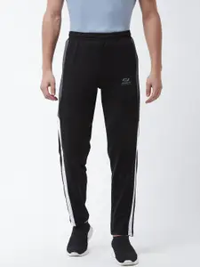 Masch Sports Men Black Striped Dry-Fit Track Pant