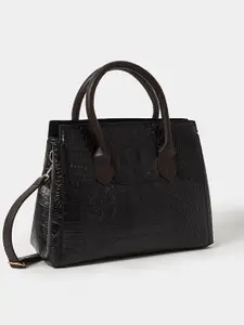 Styli Croc Skin Texture Tote Handbag with Detachable Strap