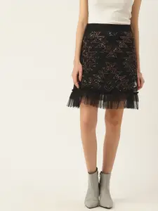Antheaa Embellished Flared Skirt