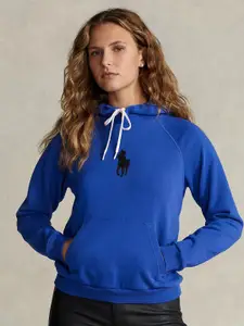 Polo Ralph Lauren Women Big Pony French Logo Embroidered Pure Cotton Pullover Sweatshirts