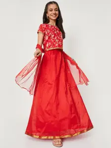 max Girls Printed Ready to Wear Lehenga & Blouse With Dupatta