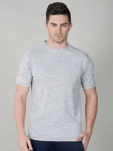 NIVIA Men Grey Dri-FIT T-shirt