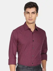 AD By Arvind Men Cotton Grid Tattersall Checks Checked Formal Shirt