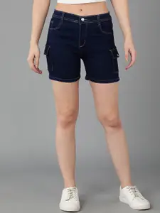 F2M Women Slim Fit High-Rise e-Dry Technology Denim Shorts