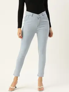 PARIS HAMILTON Women Blue Slim Fit High-Rise Stretchable Jeans