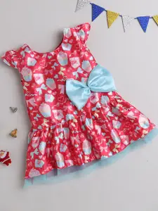 MANY FROCKS & Pink Satin A-Line Dress