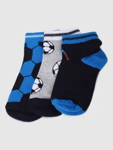 max Boys Pack Of 3 Ankle-Length Cotton Socks