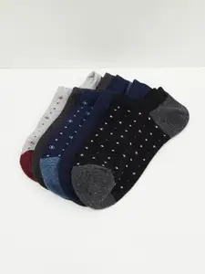max Men Pack of 5 Patterned Ankle Length Socks