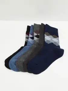 max Men Pack Of 5 Patterned Above Ankle-Length Socks