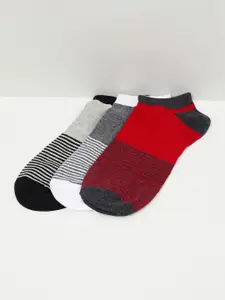 max Men Pack Of 3 Patterned Ankle Length Cotton Socks