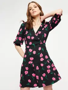 DOROTHY PERKINS Floral Print Mini Wrap Dress