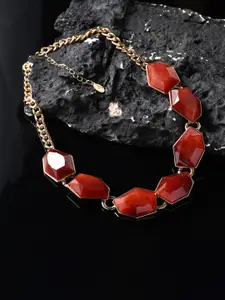 Accessorize Women Amber Statement Stone Necklace