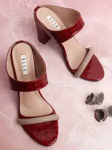 ELLE  Printed Block Heels