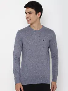 AMERICAN EAGLE OUTFITTERS Men Navy Blue Solid Pullover
