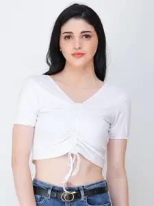 Cation Ruched Crop Top