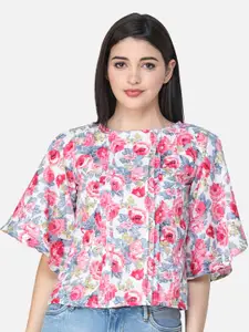 Cation  Floral Print Crepe Top
